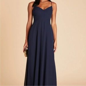 Navy Blue Birdy Grey Bridesmaid Dress